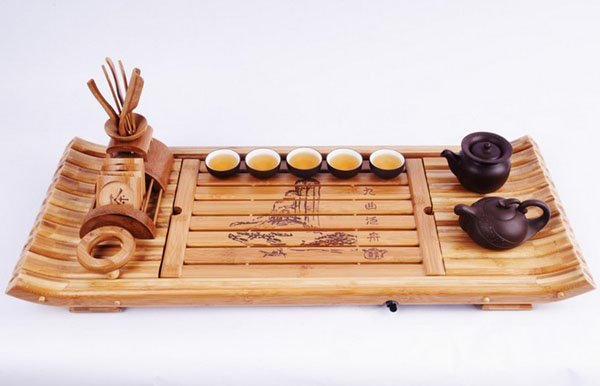 竹茶具，精美竹茶盤